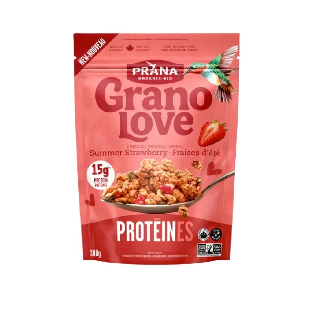GranoLove protéines fraises d'été Prana - La Boite à Grains