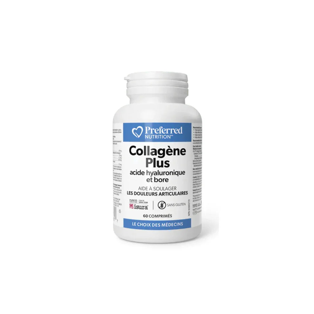 collagène plus acide hyaluronique et bore Preferred Nutrition - La Boite à Grains