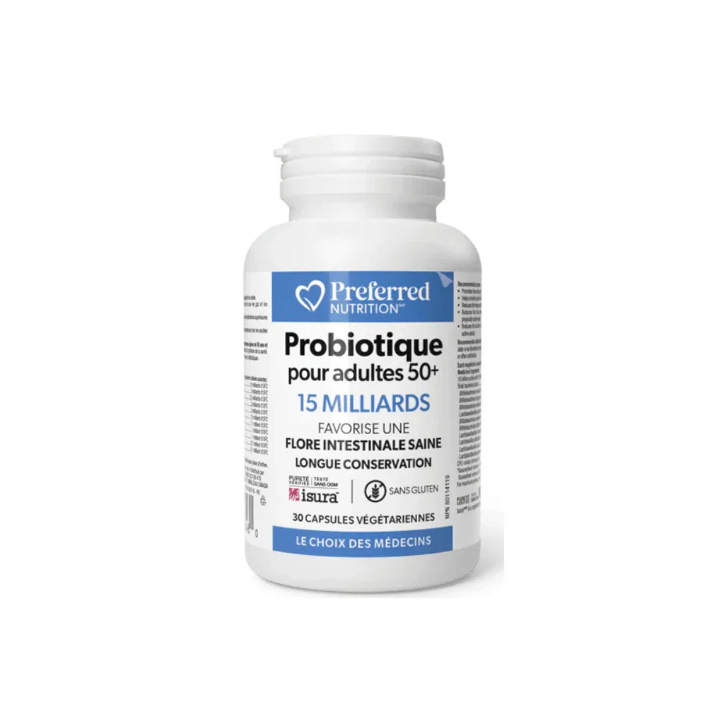 probiotiques pour adultes 50+ Preferred Nutrition - La Boite à Grains