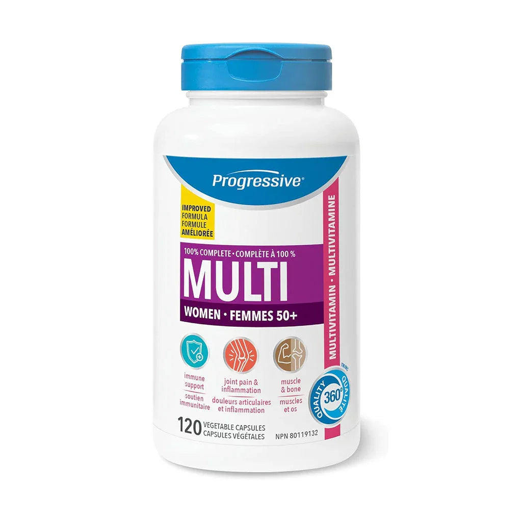 progressive multi women 50+ multivitamin 120 vegetable capsules