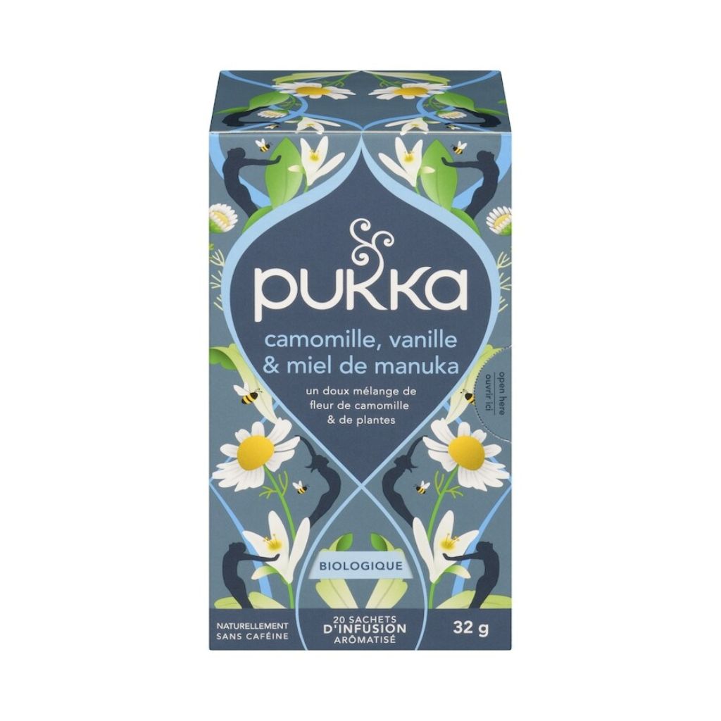 tisane camomille vanille et miel de Manuka biologique Pukka - La Boite à Grains