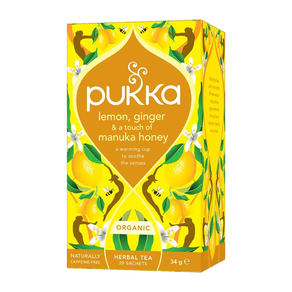 tisane citron gingembre et miel de Manuka Pukka - La Boite à Grains
