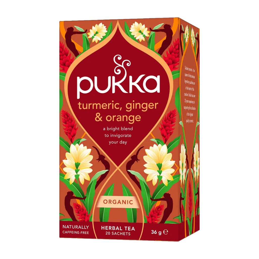 Pukka tisane curcuma gingembre et orange biologique - La Boite à Grains