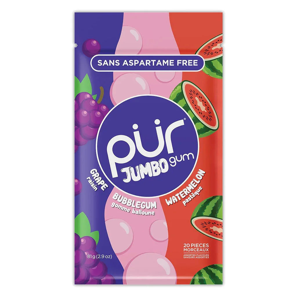 pure chewing gums grape bubble gum watermelon - La Boite à Grains