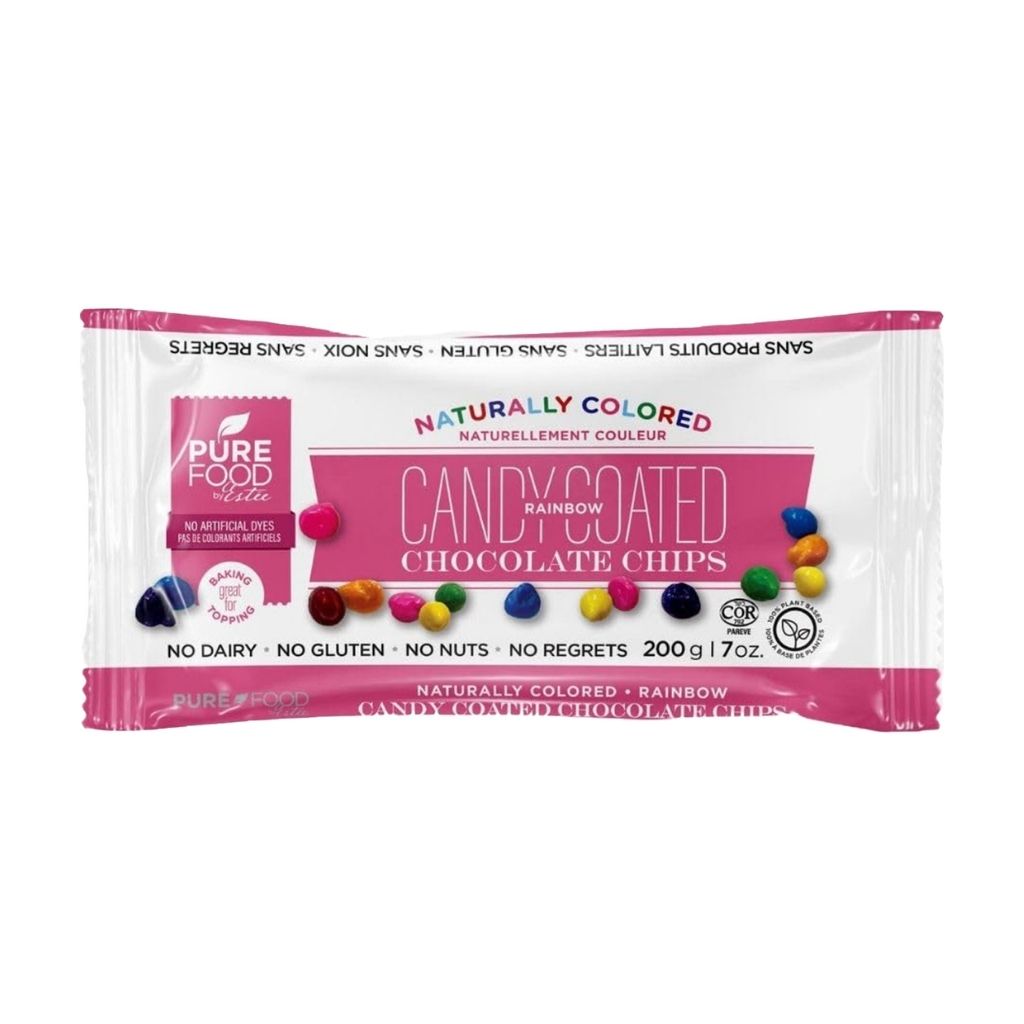 Pure Food Rainbow Candy-Coated Chocolate Chips - La Boite à Grains