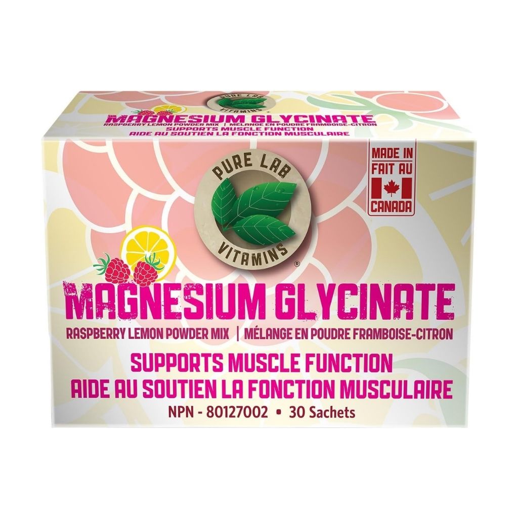 magnésium glycinate en poudre framboise-citron Pure Lab Vitamins - La Boite à Grains