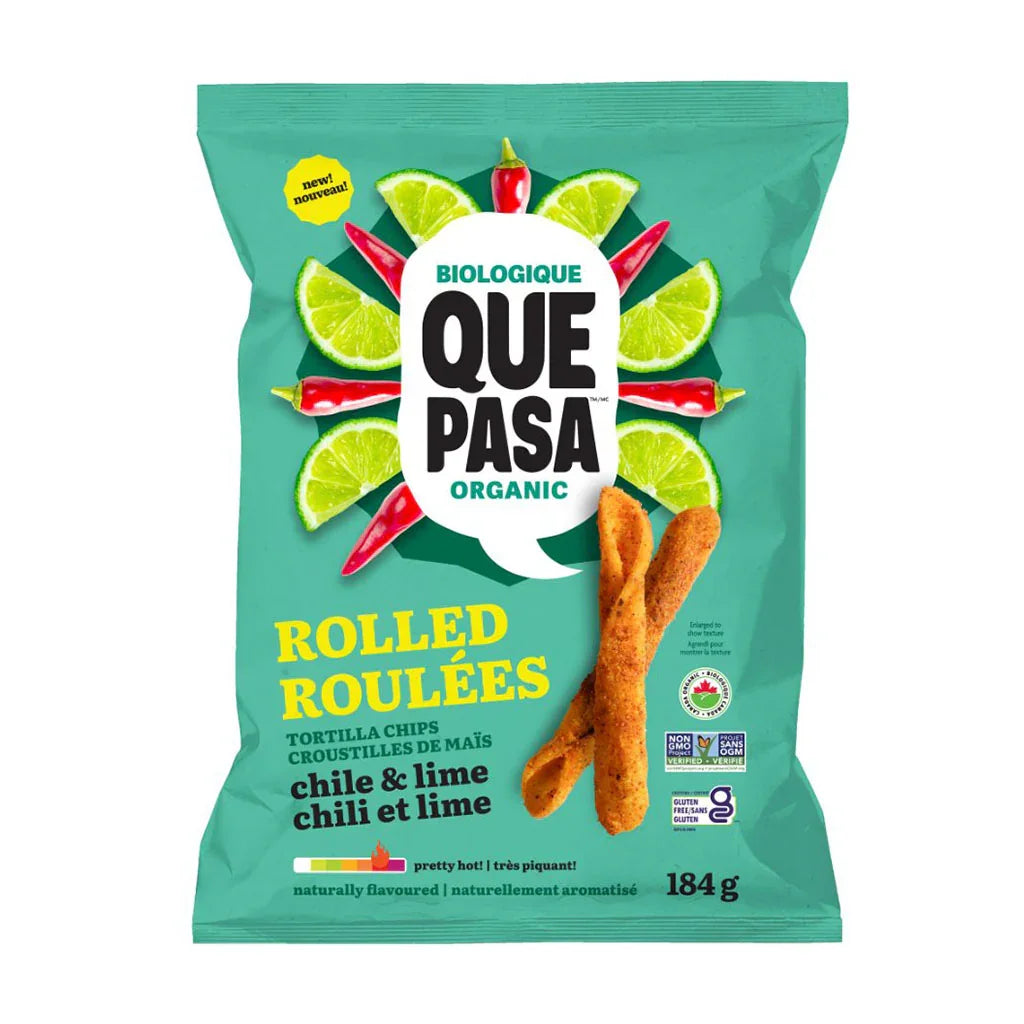 Que Pasa Chili Lime Rolled Corn Chips - La Boite à Grains