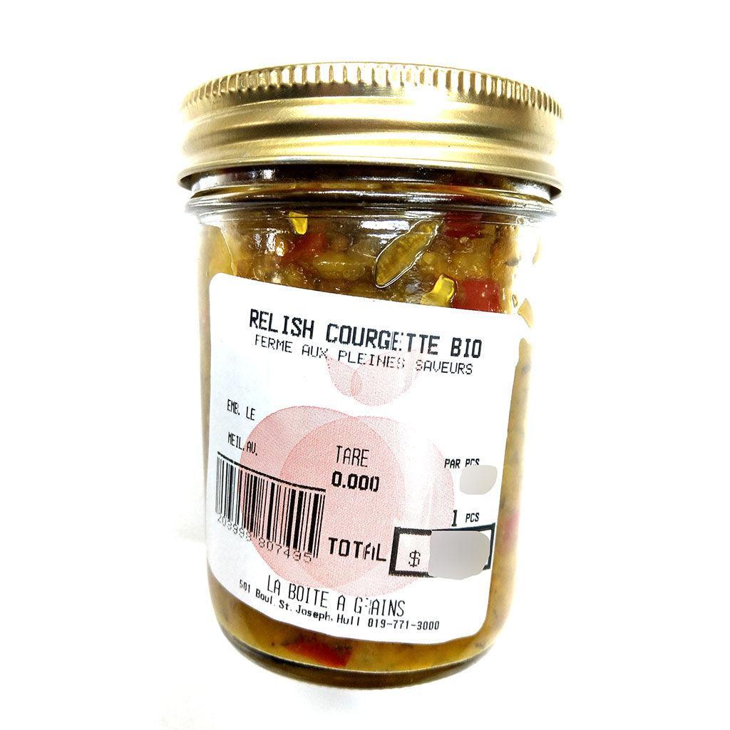 Farm Organic Zucchini Relish with Full Flavors - La Boite à Grains
