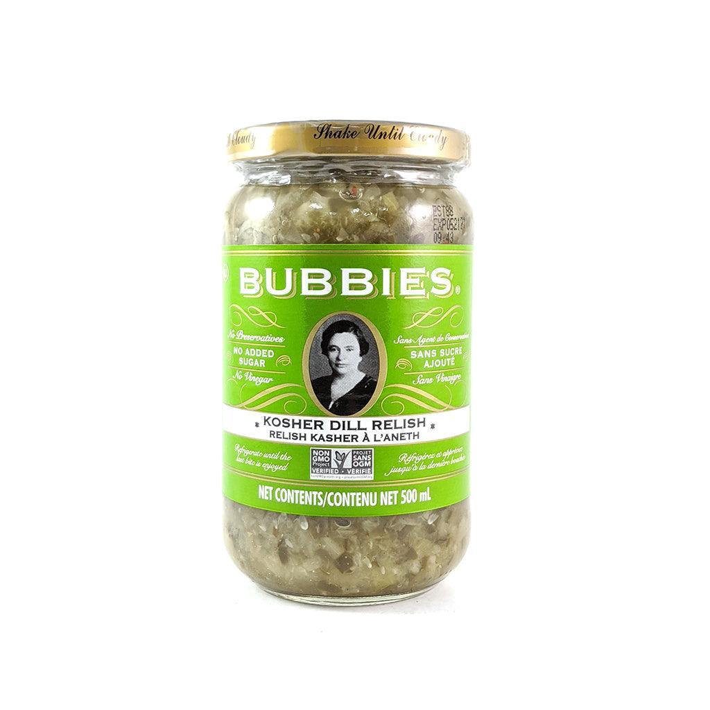 Relish Kasher à l'Aneth Sans Sucre Ajouté Bubbies - La Boite à Grains