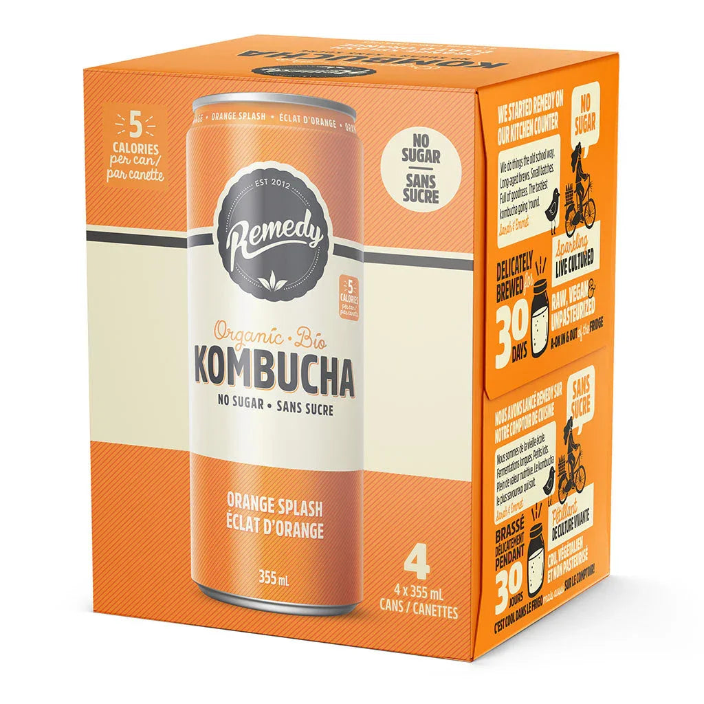 organic kombucha orange burst Remedy - La Boite à Grains