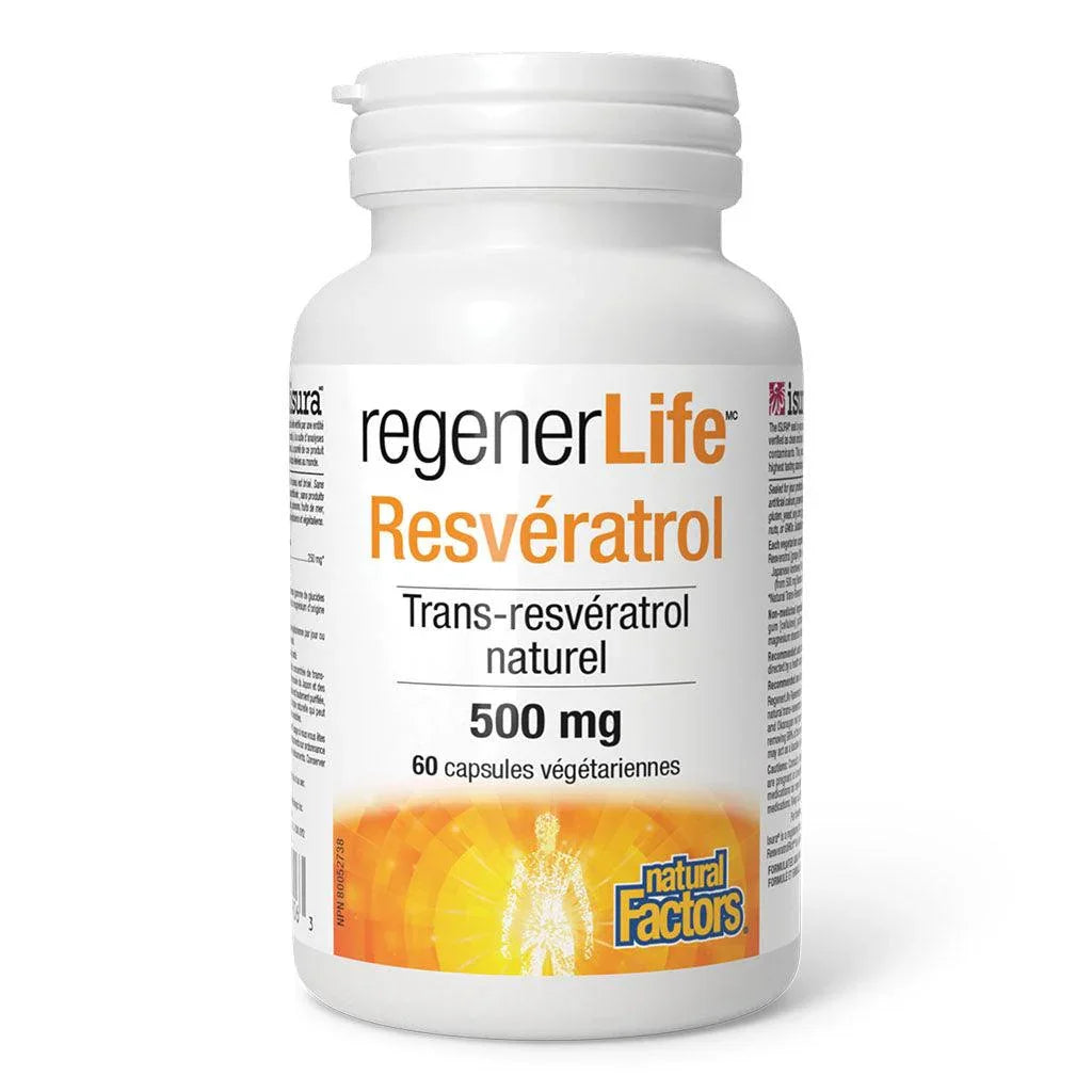 Resveratrol RegenerLife Natural Factors - La Boite à Grains