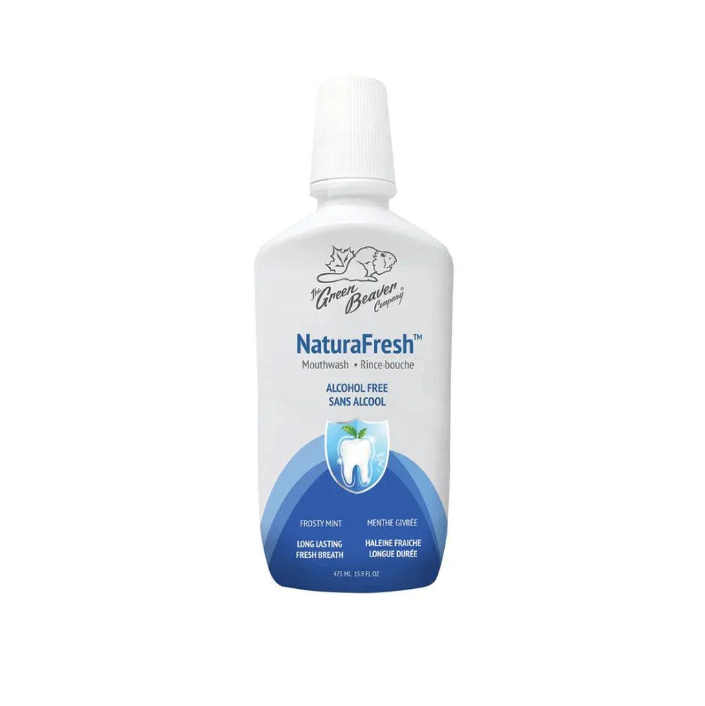NaturaFresh Frosted Mint Mouthwash Alcohol Free Green Beaver - La Boite à Grains