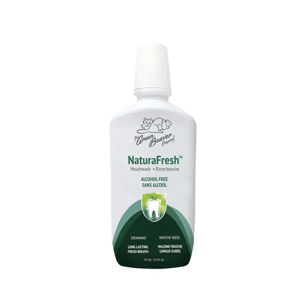 NaturaFresh Spearmint Mouthwash Alcohol Free Green Beaver - La Boite à Grains