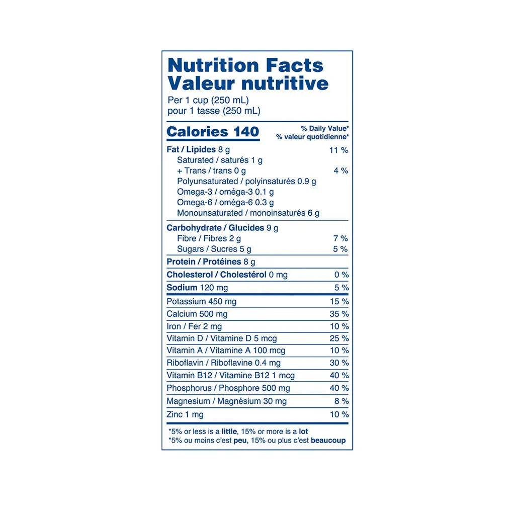 ripple kids nutritional value fortified pea drink - La Boite à Grains