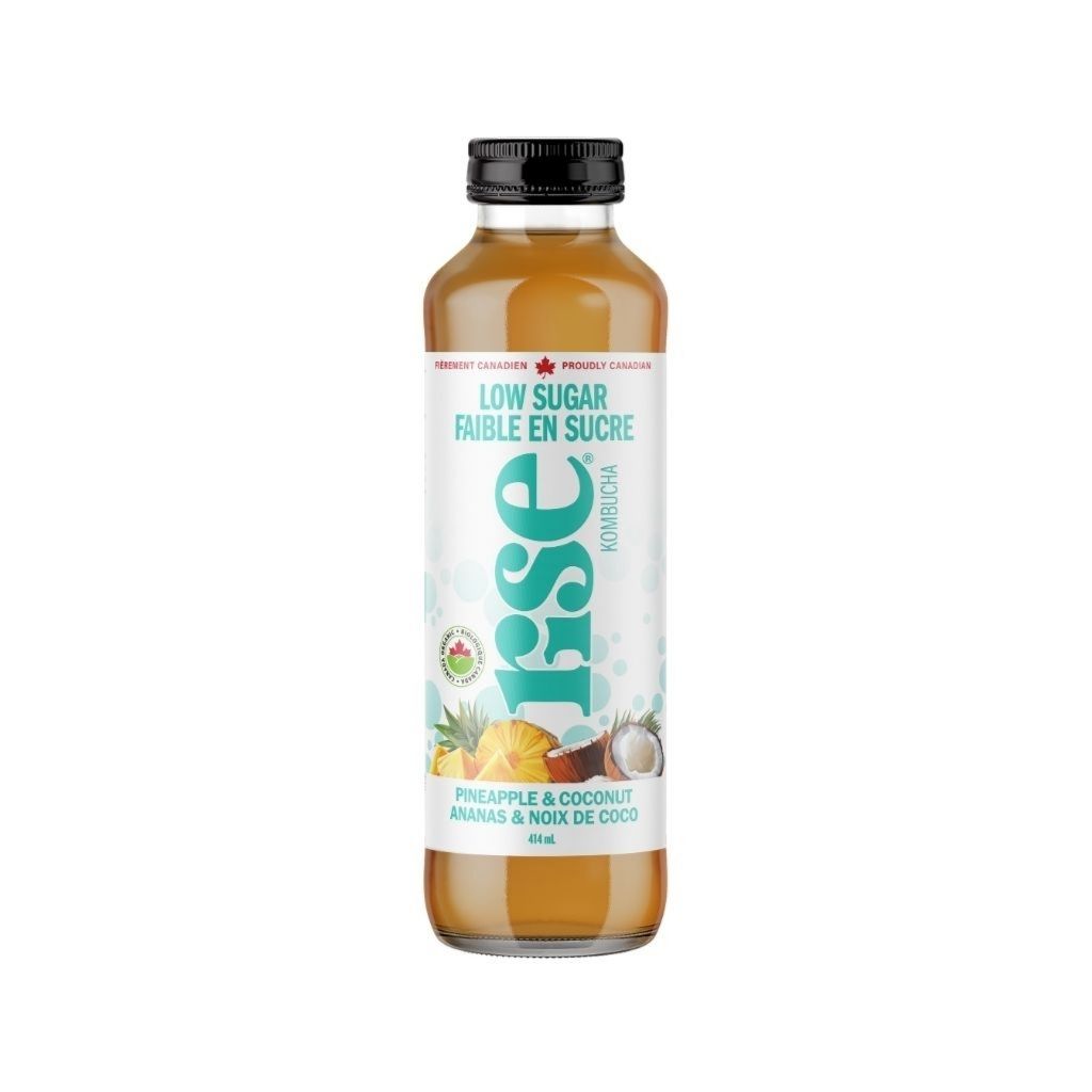 Faible en Sucre Ananas & Noix de Coco Rise Kombucha - La Boite à Grains