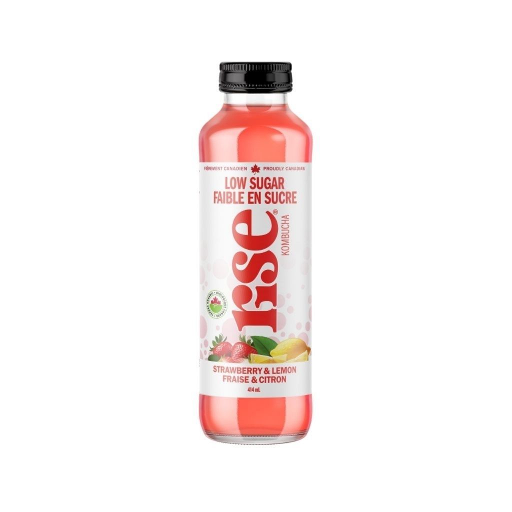 Faible en Sucre Fraise & Citron Rise Kombucha - La Boite à Grains