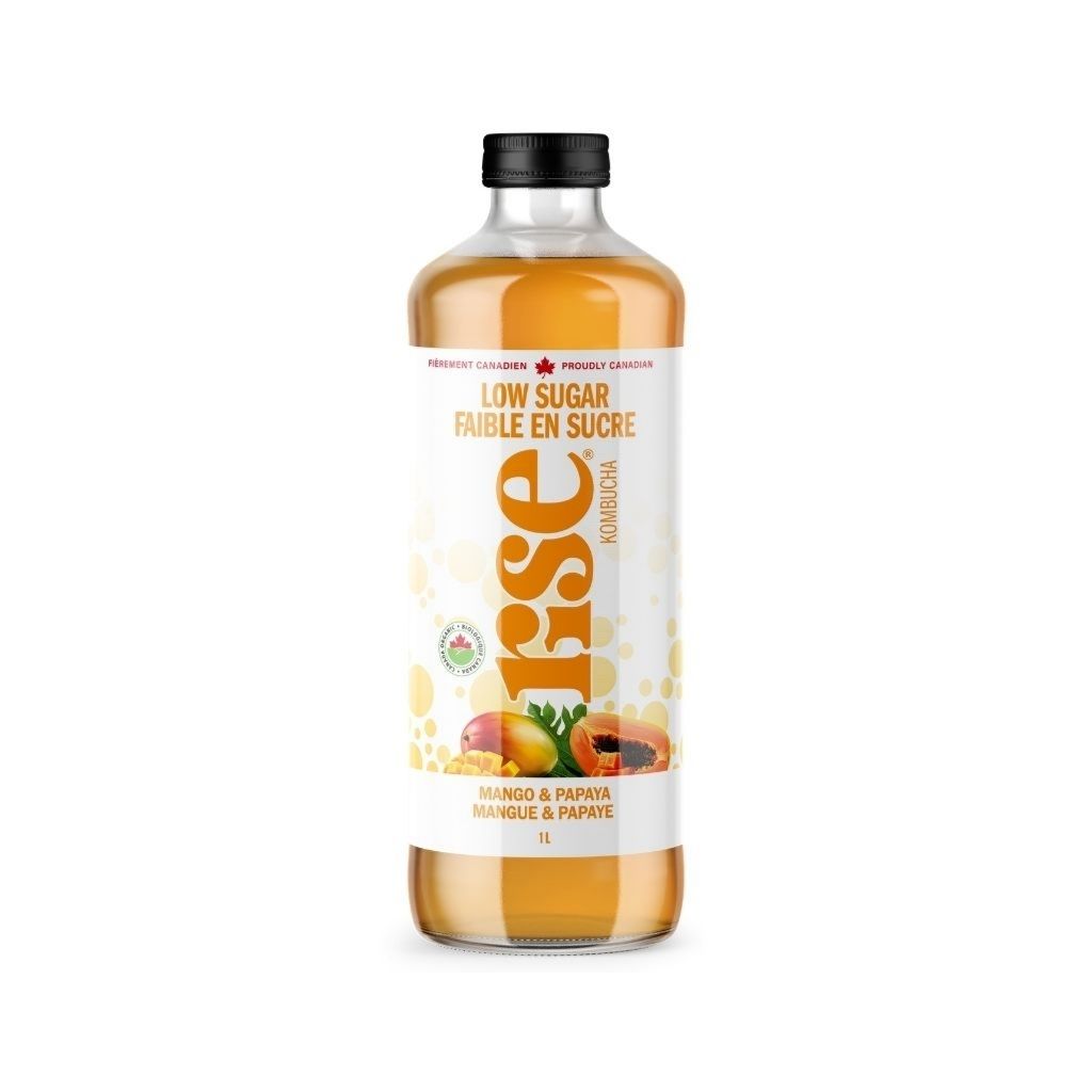 Faible en Sucre Mangue & Papaye Rise Kombucha - La Boite à Grains