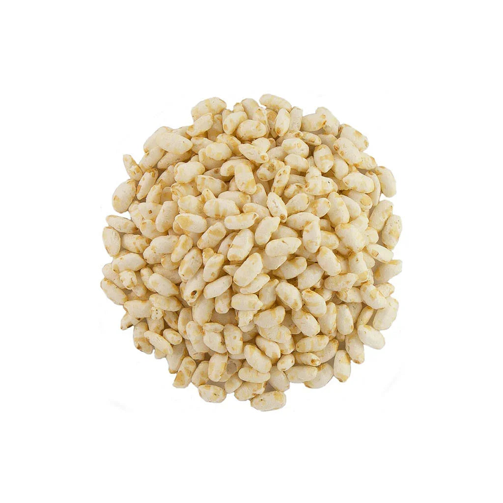 Bulk organic puffed brown rice - the grain box