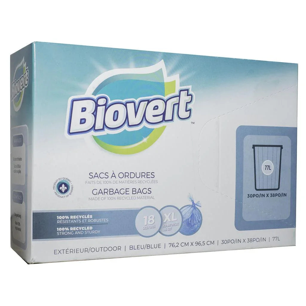 Blue Garbage Bags 77 L BioVert
