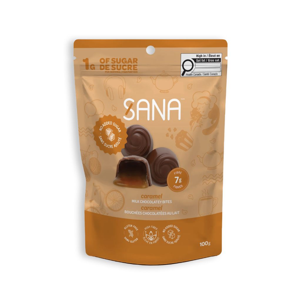 bouchées de chocolat au lait style caramel Sana - La Boite à Grains