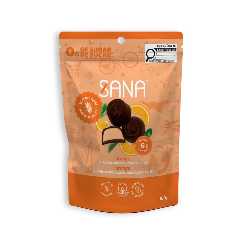 bouchées chocolatées orange Sana - La Boite à Grains