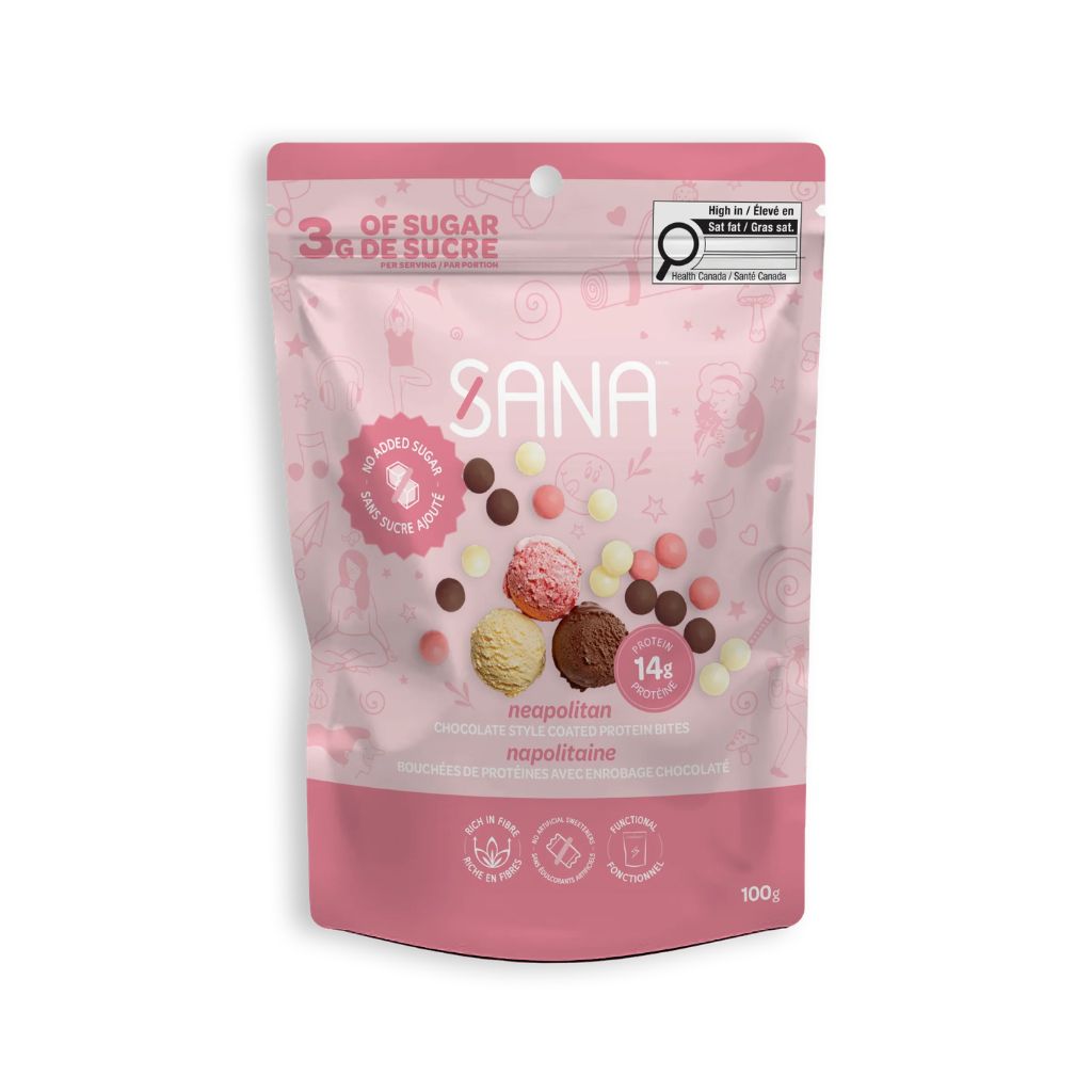 bouchées protéinées chocolat napolitaine Sana - La Boite à Grains