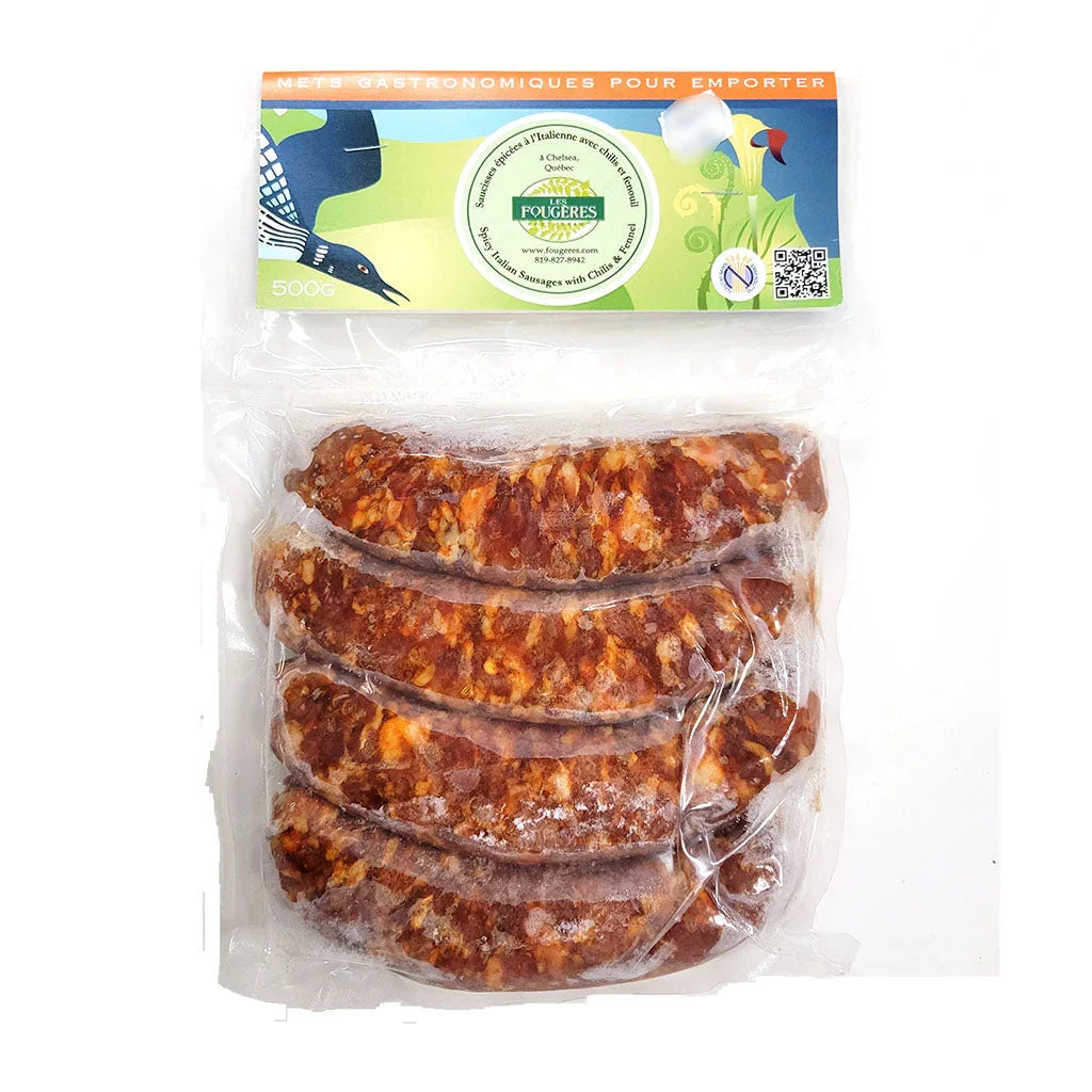 saucisses épicées à l'italienne avec chilis et fenouil les fougères 500 g