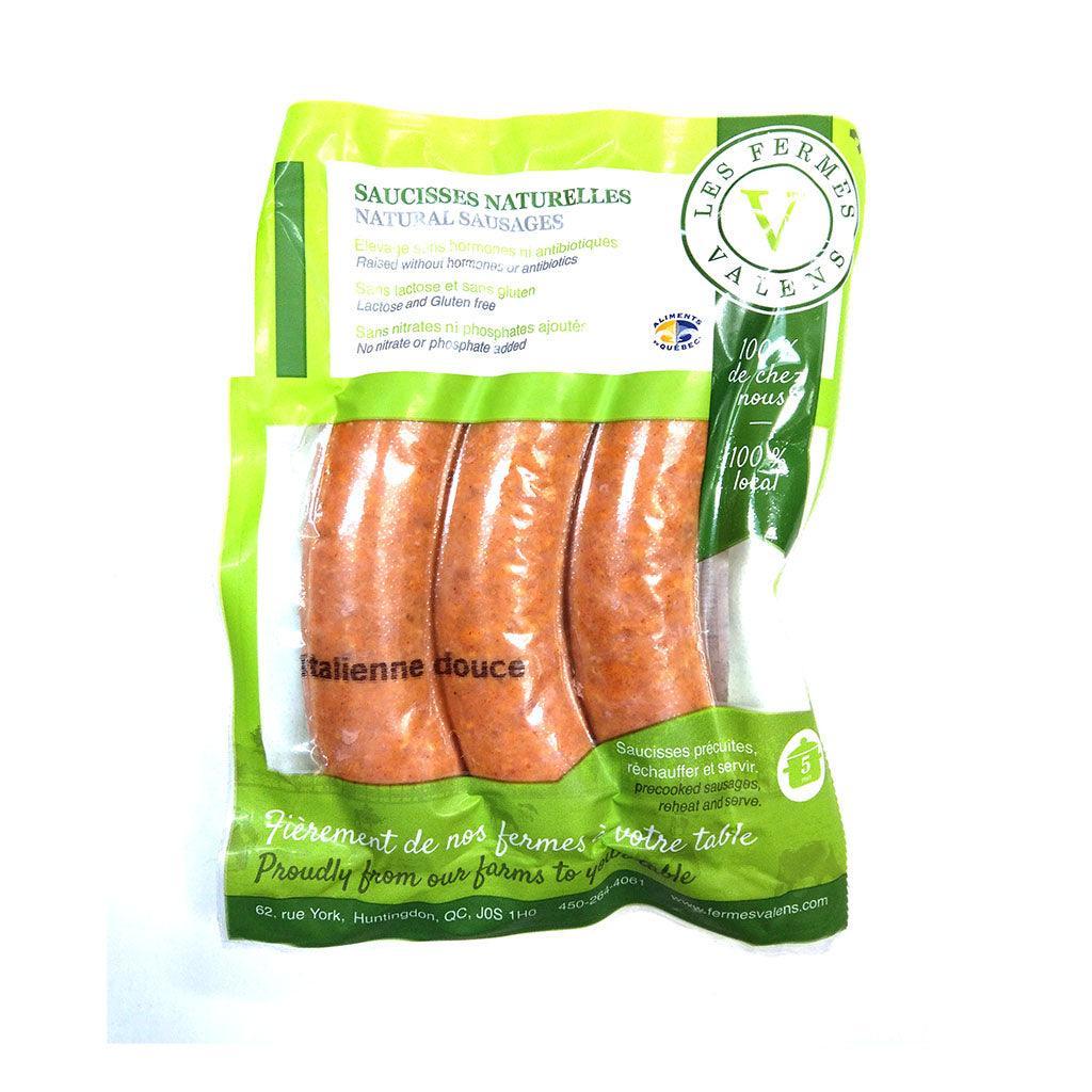 Natural Mild Italian Sausages Les Fermes Valens - La Boite à Grains