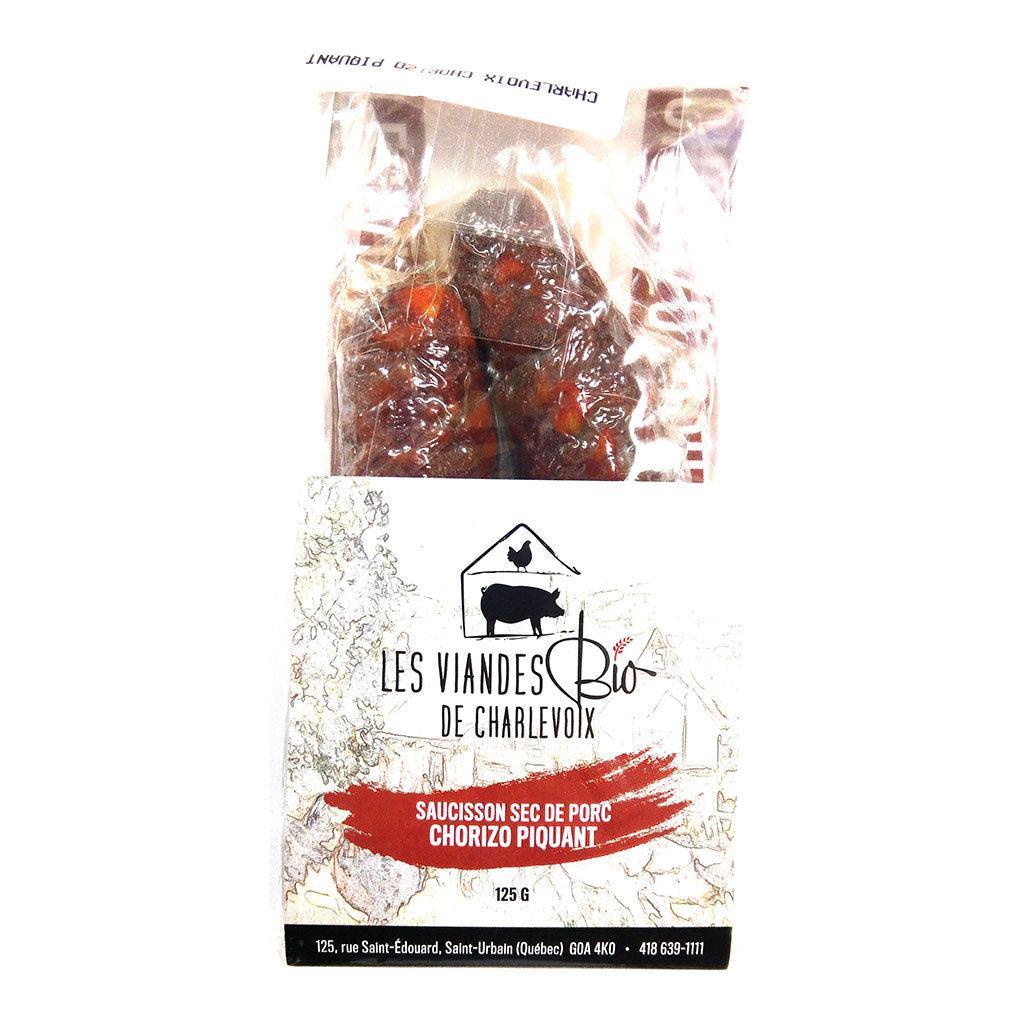 Organic Spicy Chorizo ​​Pork Dry Sausage Les Viandes Biologique de Charlevoix - La Boite à Grains