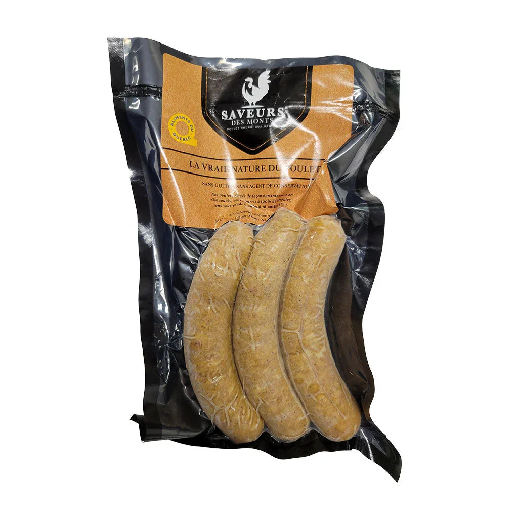 Saveurs des Monts coconut curry chicken sausages - La Boite à Grains