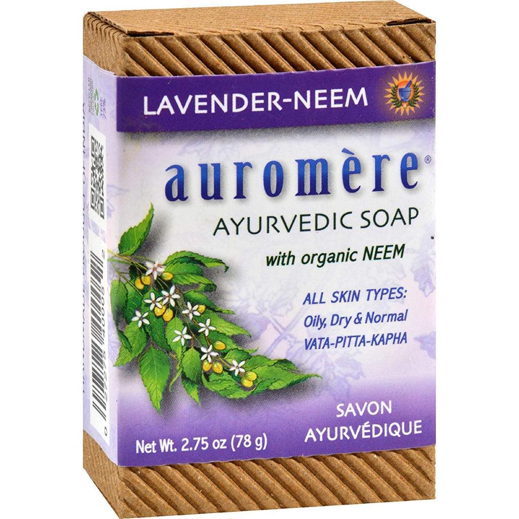Ayurvedic Soap Lavender Neem Auromère - La Boite à Grains