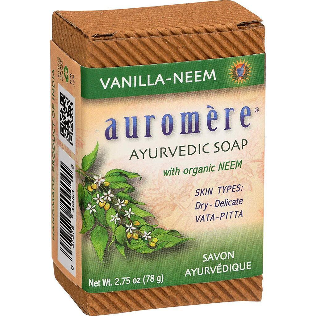 Ayurvedic Soap Vanilla Neem Auromère - La Boite à Grains