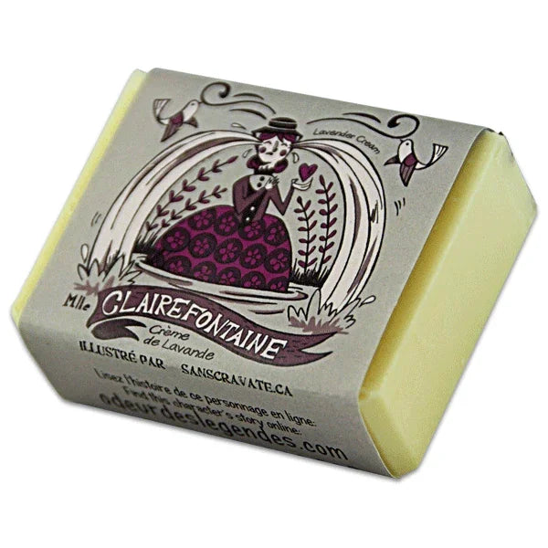 Demoiselle Claire Fontaine Soap with Lavender Cream La Savonnerie des Diligences - La Boite à Grains