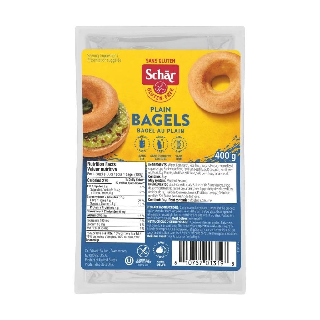 bagels Nature sans gluten Schär - La Boite à Grains