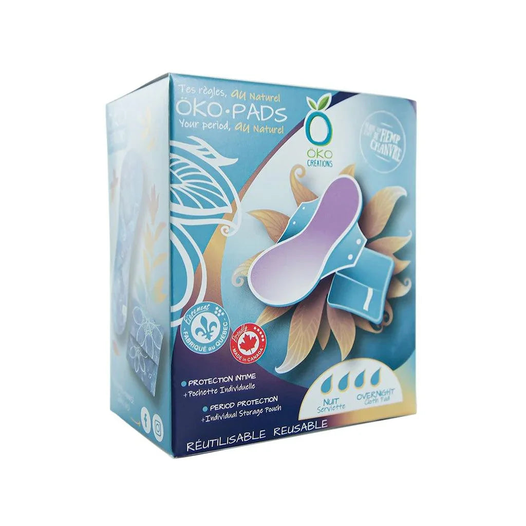 Reusable Night Towel Öko Pads Öko Créations - La Boite à Grains