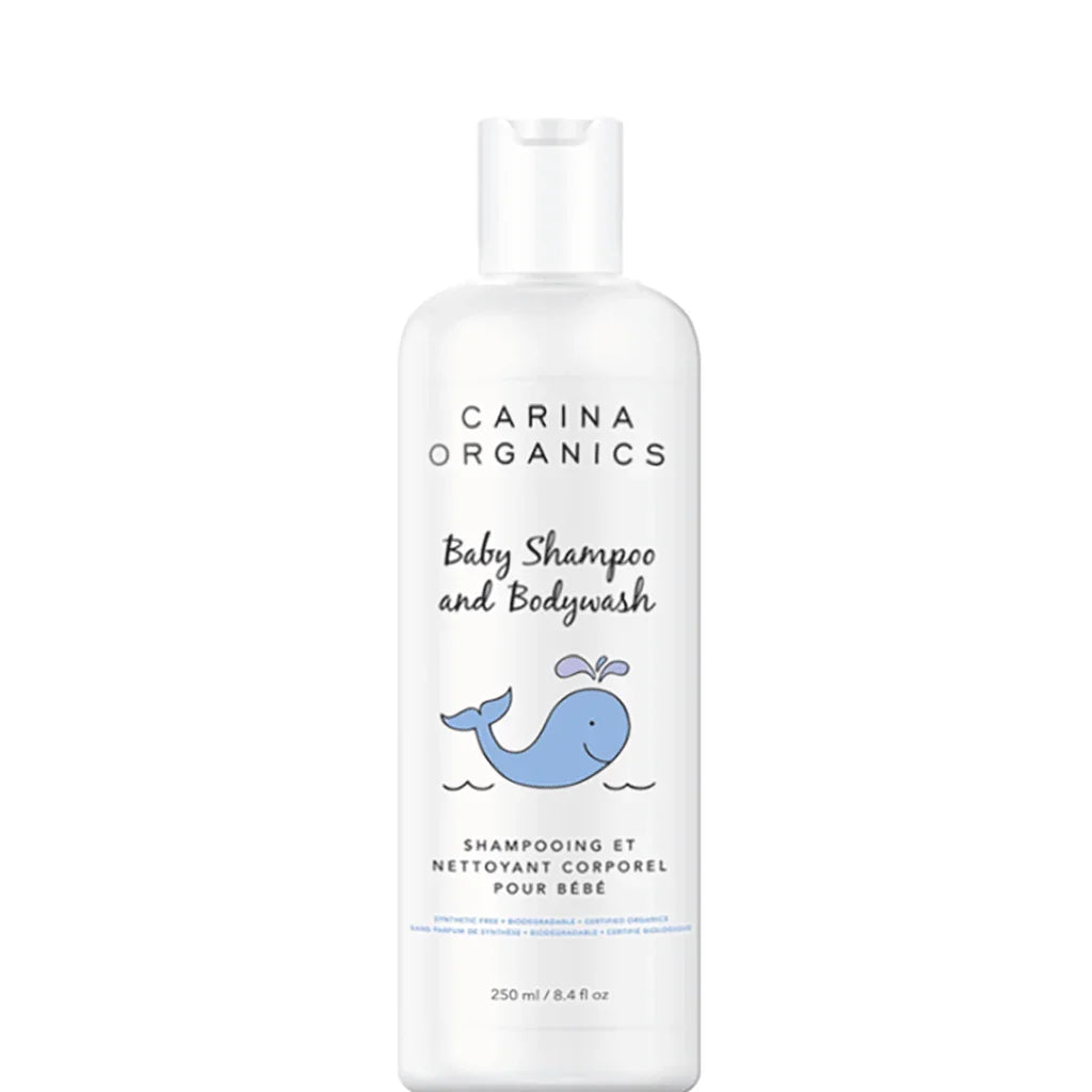 Shampoing et Nettoyant Corporel pour Bébé Carina Organics - La Boite à Grains
