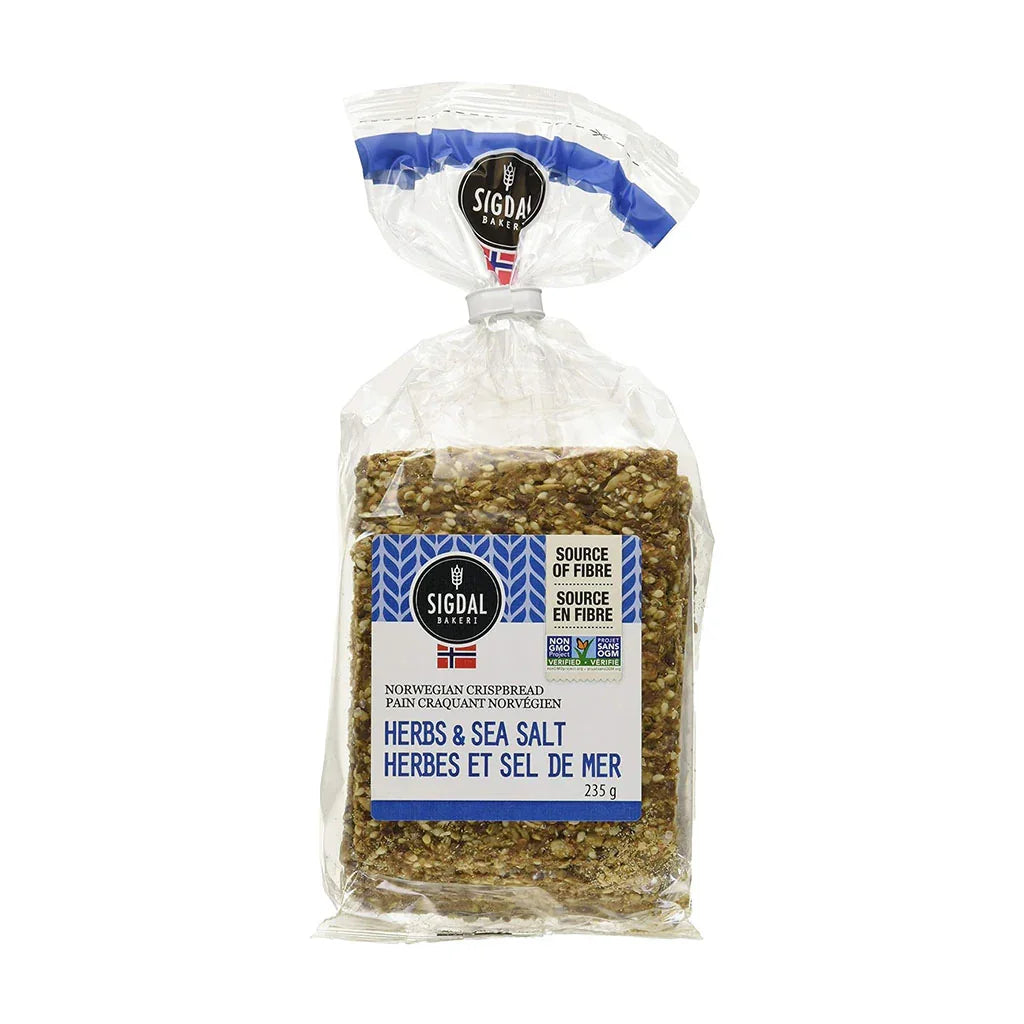 pain craquant norvégien herbes et sel de mer Sigdal - La Boite à Grains