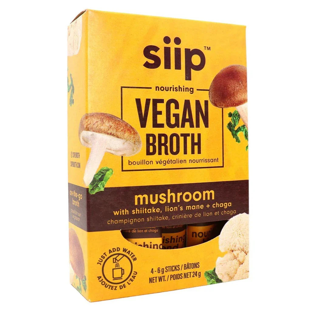 siip bouillon végétalien nourrissant champignon shiitake crinière de lion chaga 4 x 6 g