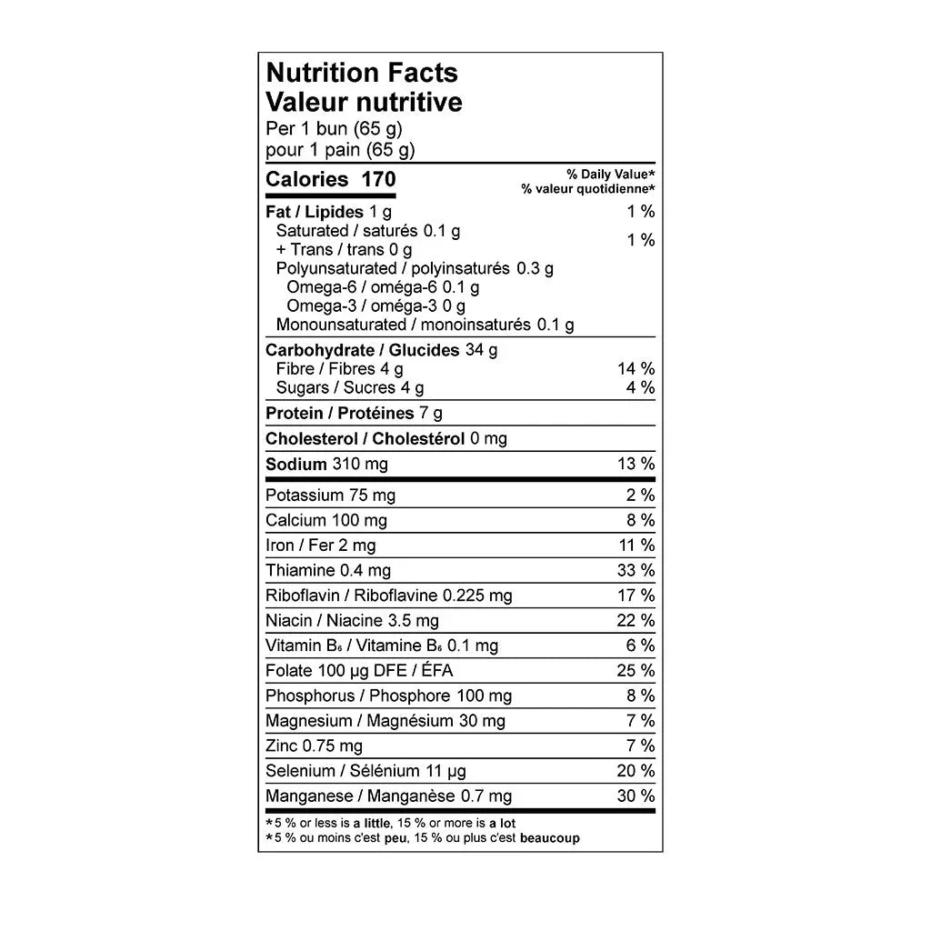 silver hills sprouted power plain hamburger buns nutrition facts - La Boite à Grains