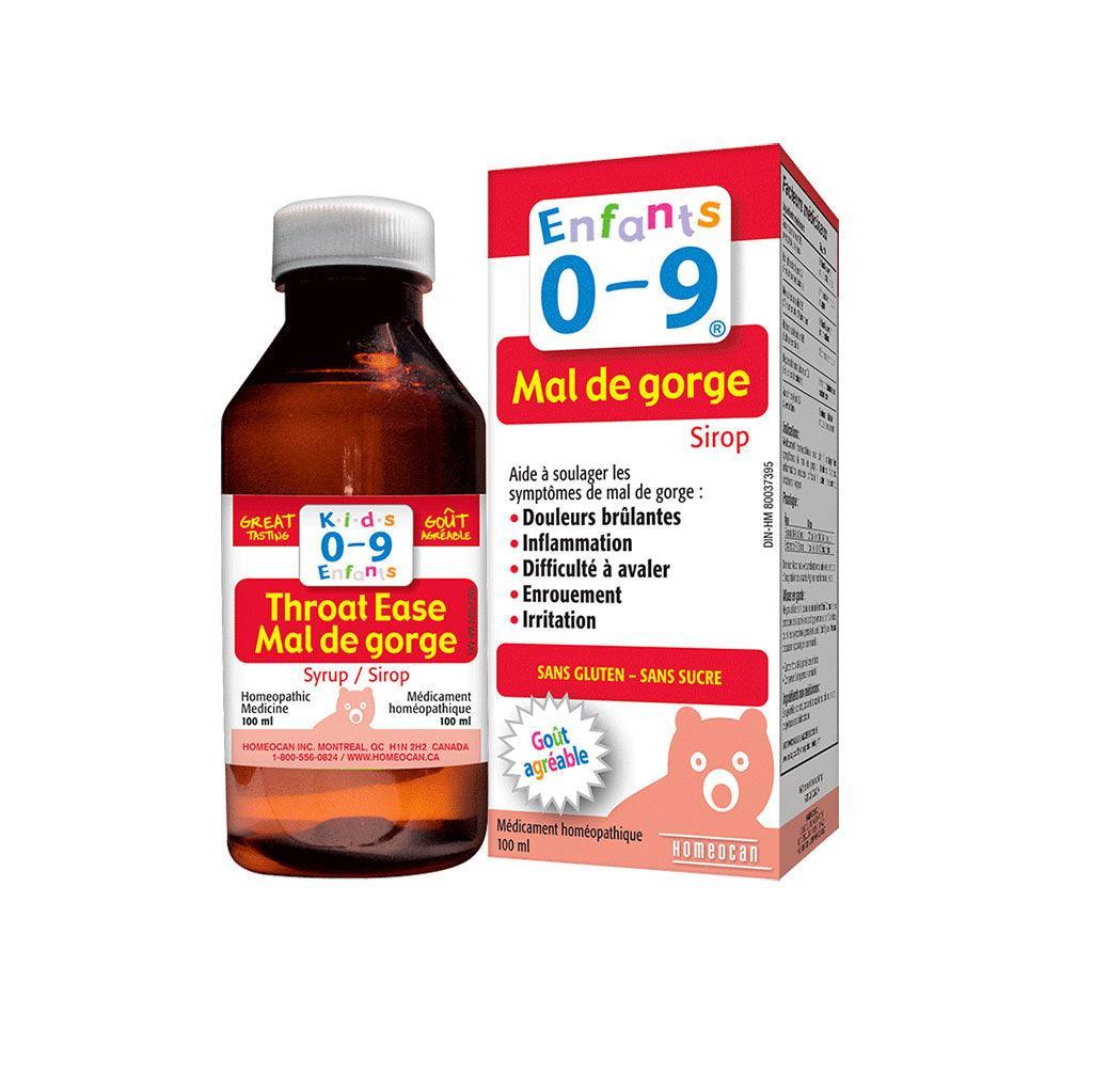 Sore Throat Syrup Children 0-9 Years Homeocan - La Boite à Grains