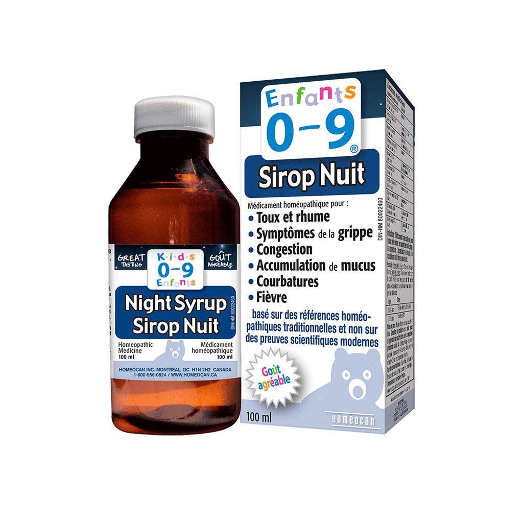Sirop Toux et Rhume Enfants Formule Nuit Homeocan - La Boite à Grains