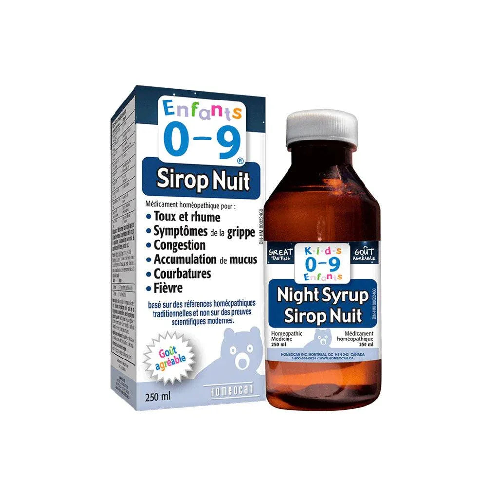 Sirop Toux et Rhume Enfants Formule Nuit Homeocan - La Boite à Grains
