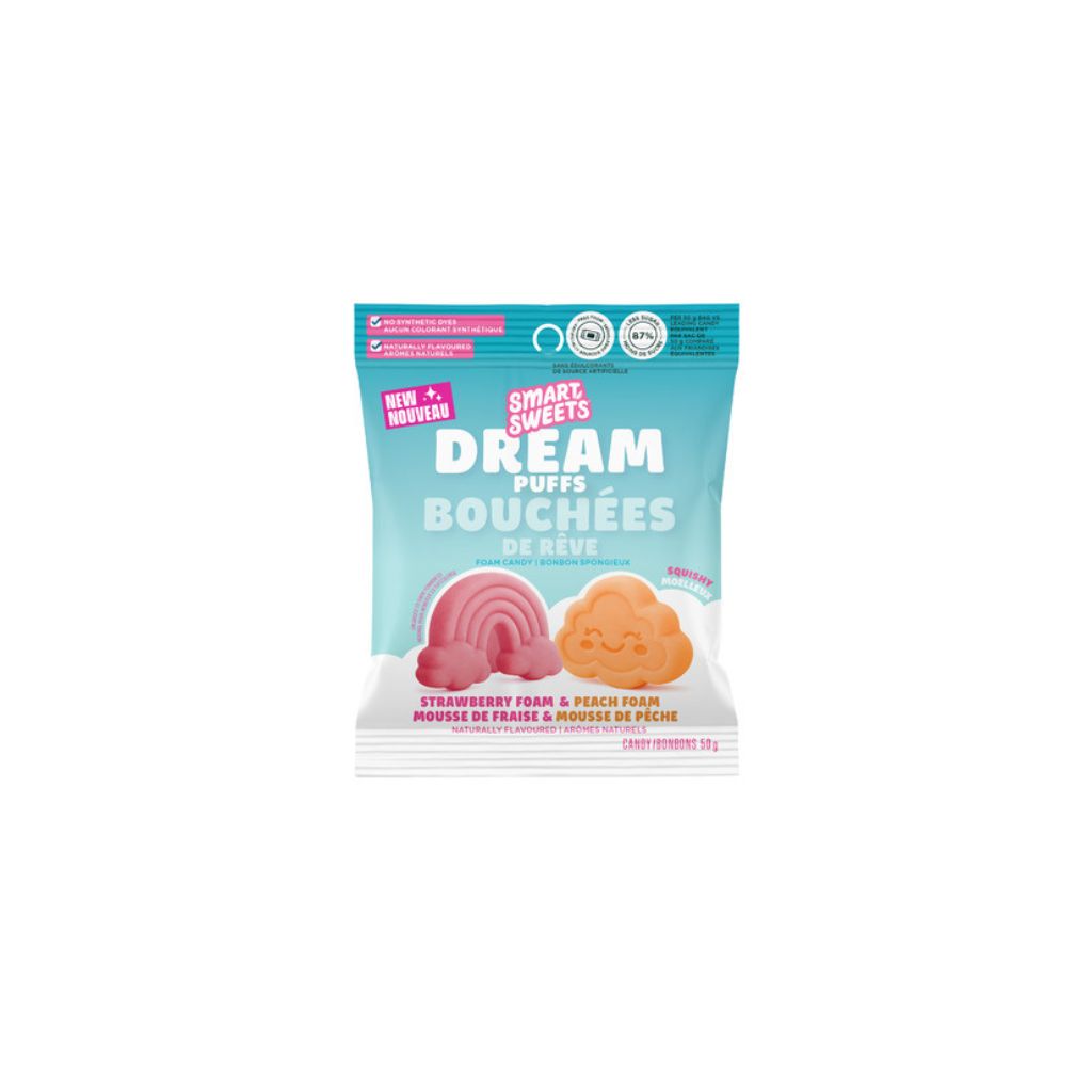 bouchées de rêve mousse de fraise pêche Smart Sweets - La Boite à Grains