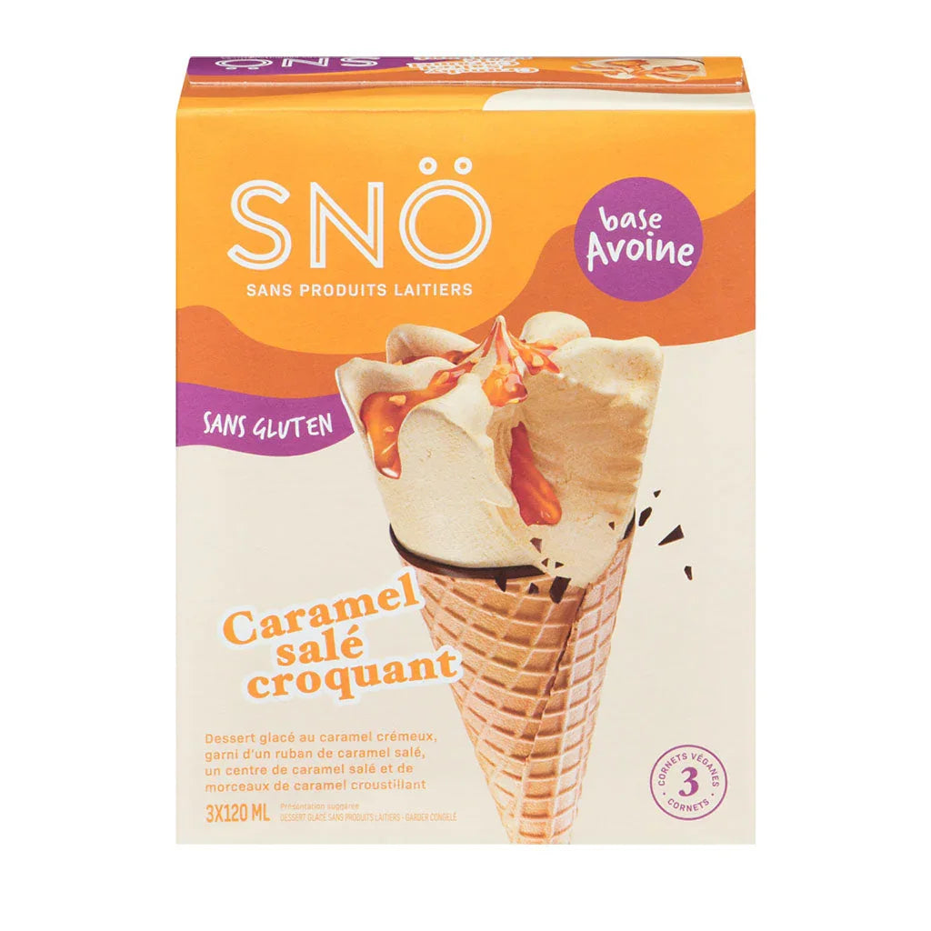 sno cornets caramel salé croquant - La Boite à Grains