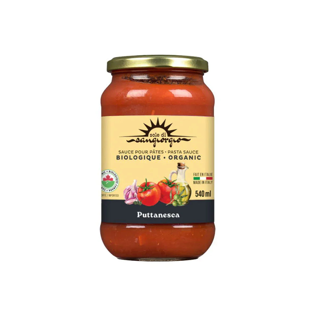organic Puttanesca pasta sauce Sole di Sangiorgio - La Boite à Grains