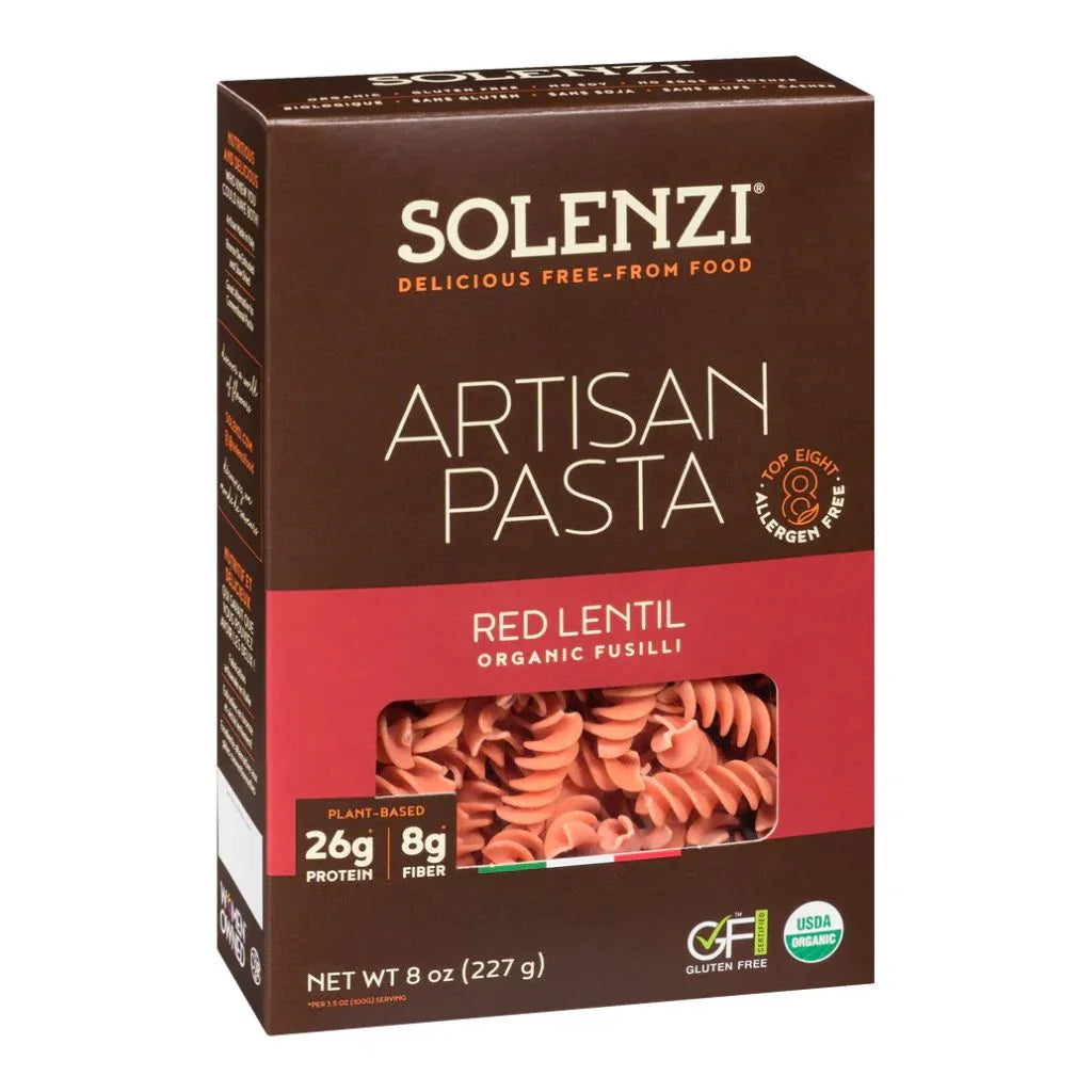 fusilli lentille rouge Solenzi - La Boite à Grains