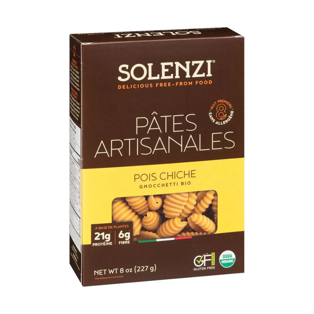 gnocchetti pois chiches biologiques Solenzi - La Boite à Grains