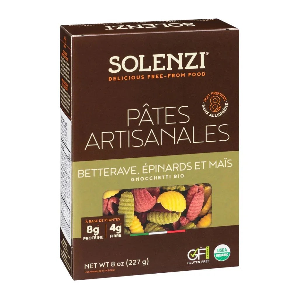gnocchetti betterave épinards et maïs bioloique Solenzi - La Boite à Grains