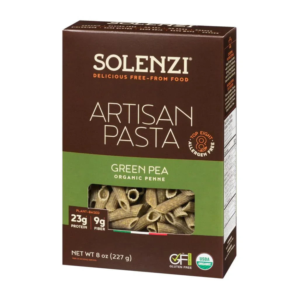 penne aux petits pois biologiques Solenzi - La Boite à Grains