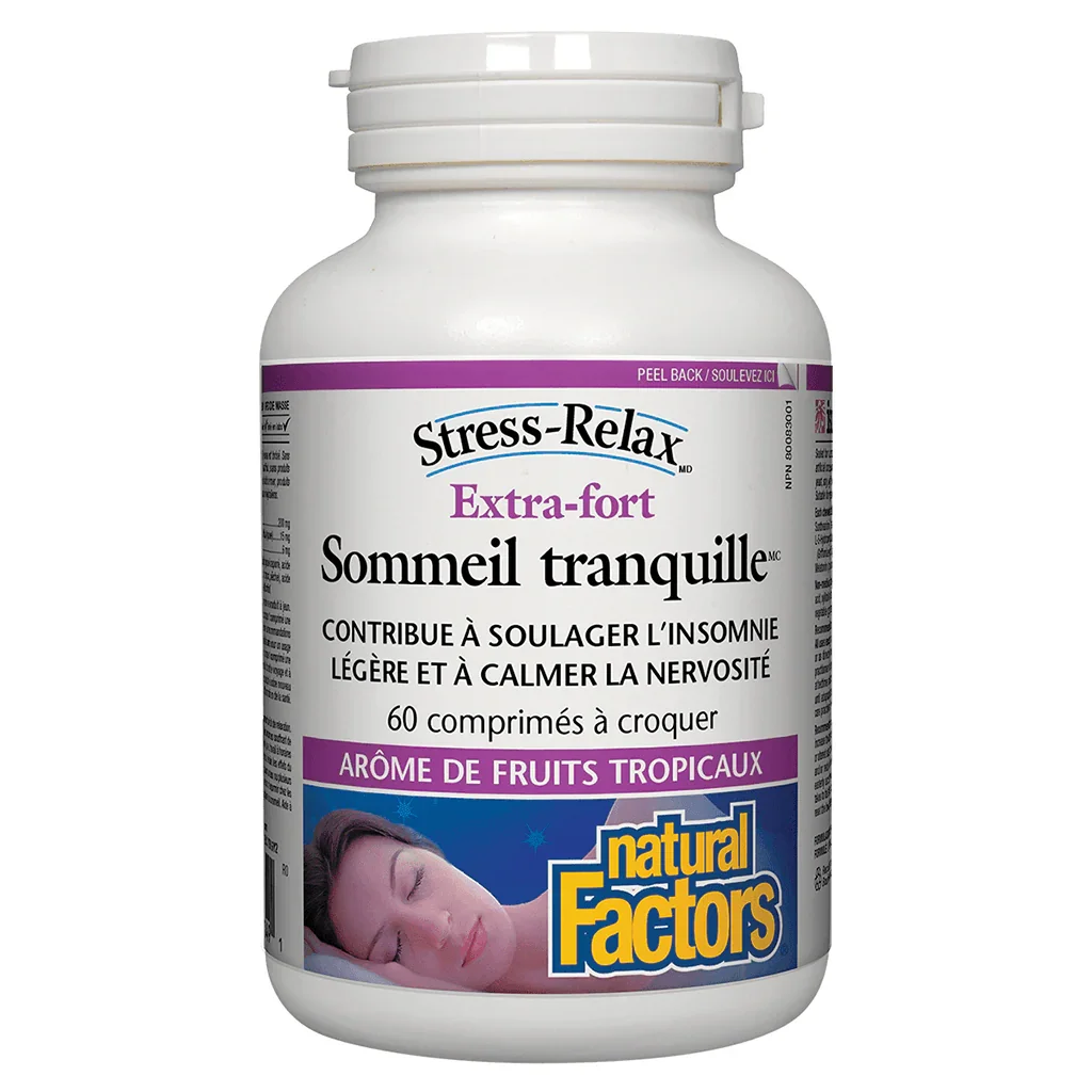 Sommeil Tranquille Extra Fort Natural Factors - La Boite à Grains
